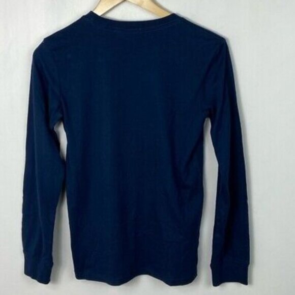 Champion Navy Blue Embroidered Long Sleeve T-Shirt Boys Size Large Tee Crew Neck - Picture 8 of 9
